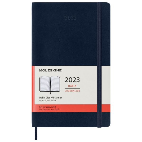 Ежедневник Moleskine CLASSIC SOFT Large датированный 200 л в линейку синий сапфир